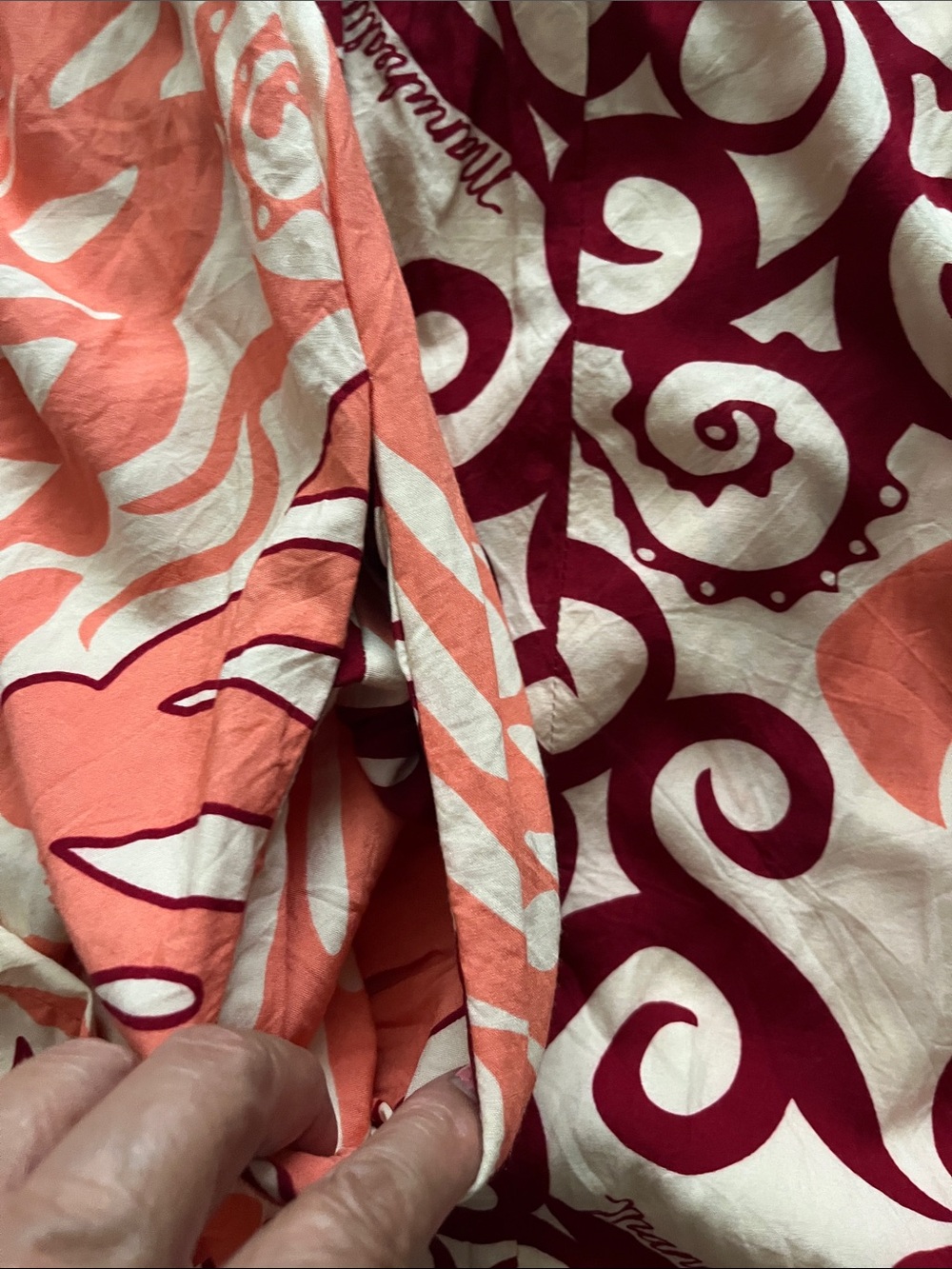Manuhealii Tropical Coral Leaf Spaghetti Strap Dress L - Picture 7 of 8